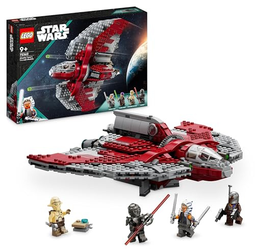 LEGO Star Wars La Navette T-6 d'Ahsoka Tano - Jouet Vaisseau Spatial avec 4 Personnages de la Guerre des Étoiles, Ahsoka Tano, Sabine Wren, Professeur Huyang et Marrok, Sabres Laser, Idée Cadeau 75362