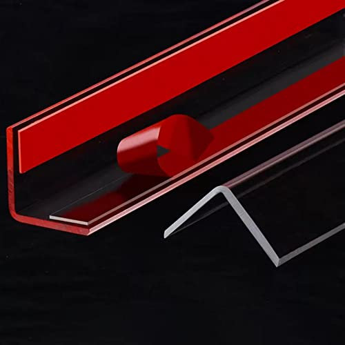 Profilé d'angle Rebord De Fenêtre Encadrement De Porte Mur Protecteurs De Bord, Auto-adhésifs Acrylique Transparent Pare-chocs De Bouclier D’angle, Armoires À Meubles Bande De Garniture De Bord ( Colo