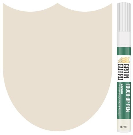 GRAIN GUARD Touch-Up Pen Cream (RAL 9001) Wood & UPVC | Scratch & Scuff Repair for Furniture, Kitchen Units, Doors, Worktops & UPVC, Fast Drying, Precise Tip, 10ml