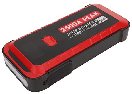 Autobatterie-Starthilfe, 2500 A Peak 25800 MAh, Tragbarer Auto-Starthilfe mit USB-Schnellladung und ED-Licht, LCD-Display, Autobatterie-Booster-Pack
