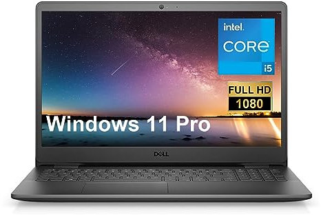 Dell 2023 Inspiron 15 Business Laptop, 15.6 1920x1080 FHD, Intel i5-1135G7 2.4 GHz, Intel Iris Xe Graphics Windows 11 Pro,Webcam, WiFi,Bluetooth, Carbon Black (16G RAM|512G SSD)