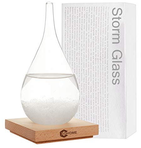 Decoración de oficina de cristal de tormenta, estación meteorológica decorativa, globo de nieve de cristal de Navidad, regalos de cumpleaños y Navidad