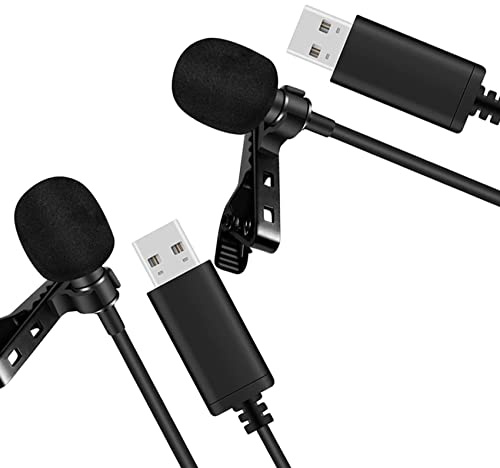 Niniang 2 x universell USB-mikrofon lavendel mikrofon klämma dator träffas och använd rundstrålande mikrofon