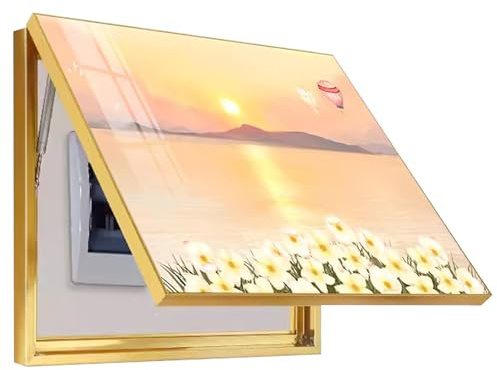 Meter Box Decorative Painting Electrical Meter Cover Distribution Box Hanging Painting Electrical Panel Hide Paintings,for Living Room Office Wall Hanging Painting (55x45cm/21.7x17.7inch,A)