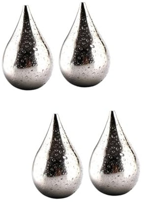 TOPBATHY 4 Piezas Tarta De Hielo Piedras Refrigerantes Para Bebidas Piedras De Hielo Para Bebidas Piedras Escalofriantes Recongelables Cubitos De Hielo Reutilizables Acero Inoxidable