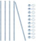 5 Pcs Tige Filetée M10, Tiges Filetées Entièrement, M10 Boulons Filetés, Goupilles Filetées Zinc Bleu, Tige Filetée avec Filetage Métrique Complet avec écrous et rondelles (M10 x 300 mm)