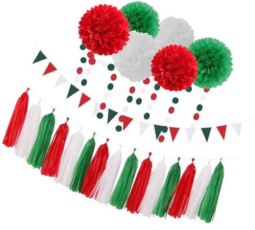 WASTEBIN Hängende Papierblumen Mit Quasten Für Weihnachten Abschluss Hochzeit Party Dekoration Handgefertigt Festival Ornament Für Die Wand