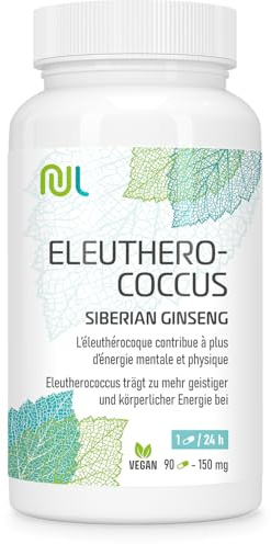 Eleuthérocoque Ginseng de Sibérie - 90 Gélules Végétales - Soutien Vitalité, Bien-Être Général - Adaptogène Naturel Charge Mentale, Énergie, Équilibre - Fabriqué en Europe - Sans Gluten - Nutri Life
