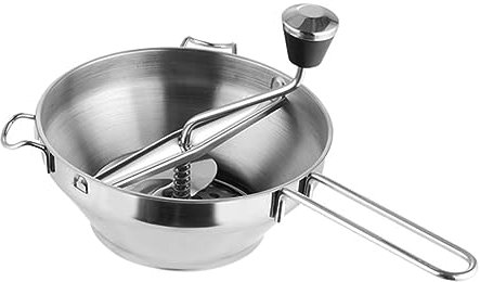 ABOOFAN Presse-purée Manuel Acier Inoxydable Disques De Broyage Levier à Ressort Ergonomique Facile à Nettoyer Outil De Fabrication De Confiture Et Purée Pour Aliments Bébés Cuisine