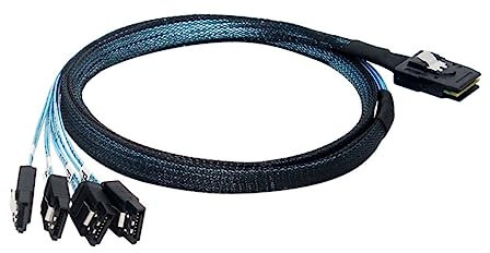 QUMIIRITY 0.5m Cable De Datos Mini Sas De Puertos Disco Duro Conexión De Ssd Suministros Informáticos