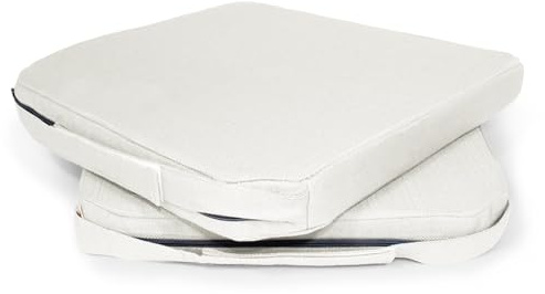 Pack 2 Cojines para Silla 42x40x36x4cm - Cojín Decorativo de Lino con Textura de Bambú para Silla, Sofá o Comedor - Juego de Cojines de Asiento Estilo Rústico y Transpirable con Cintas de Sujeción