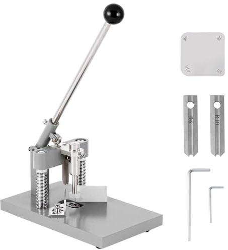 YUCHENGTECH Eckenschneider Eckenrunder Stanzer mit R6mm R10mm Stanzformen Eckenstanzer maximale Schnittdicke 30mm für PVC-Karten Laminierfolien Papiere & Prospekte