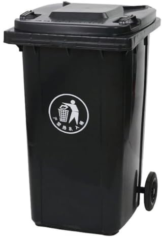 Contenedor Basura Comercial Resistente Exteriores 100 L 120 L 240 L Ruedas Silenciosas Tapa For Porche Patio Terraza(Black,120L)