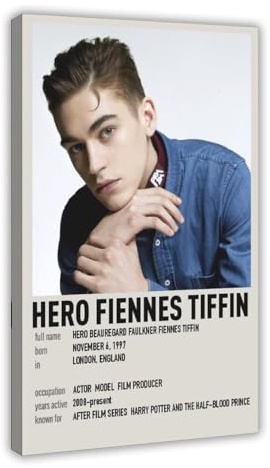 TULAOJI Poster sur toile Hero Fiennes Tiffin - Décoration murale pour salon, chambre à coucher - 60 x 90 cm - Style 30