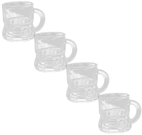 COLLBATH 4 Piezas Vasos de Mini para Licor Vasitos Pequeños para Cerveza y Vino Diseño y Seguro para Fiestas Casa y Bar