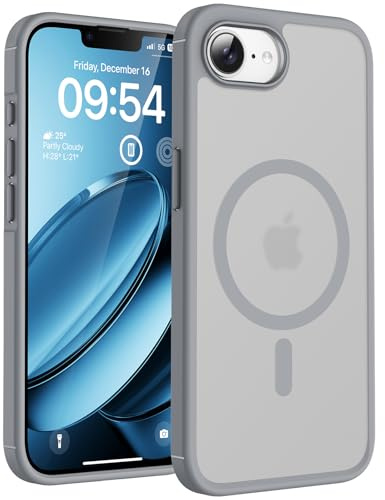 TOCOL for iPhone 17e Case, Compatible with MagSafe, Titan Gray | Built-in Magnets, 15FT Military-Grade Shockproof Thin Slim Translucent Matte Phone Cover