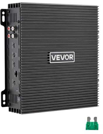 VEVOR Amplificateur Audio Voiture, Amplificateur Stéréo à 2 Canaux Pontables, Classe AB à Gamme Complète Max. 2x300 W sous 4 ohms/2x600 W sous 2 ohms, Ampli de Puissance pour SUV, MPV et Tout-Terrain