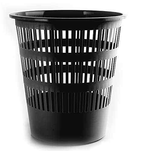Danube D307–01 Corbeille à papier ajourée 12L Noir