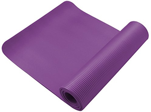 183 cm x 61 cm, 10 mm Tapis de yoga rembourré antidérapant épais séance d'entraînement de pilates Tapis d'exercice Tapis de gymnastique pour la maison, femme, violet