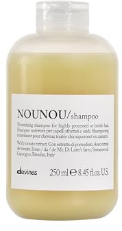 Davines NOUNOU Shampoo, Hydrating Gentle Cleansing Action for Highly-Processed, Chemically Treated, Dry, Damaged or Brittle Hair - Deep Nourishment Restores Softness with Tomato Extract, 8.45 Fl Oz