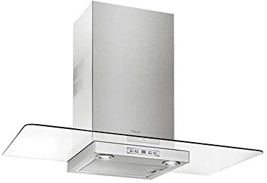 Teka | Campana Decorativa de 70 cm con ala de cristal y motor ECOPOWER | DG 785 | Acero Inoxidable Vidrio | 99.7 x 70 x 50 cm