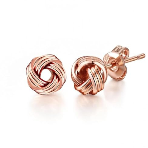 Philip Jones Rose Gold Plated Love Knot Earrings