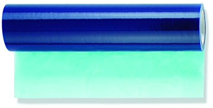 bauFit Glasschutzfolie blau 50 cm x 100 m, 2 Rollen, 100 m² gesamt, selbsthaftende Schutzfolie für Fenster und Glasflächen