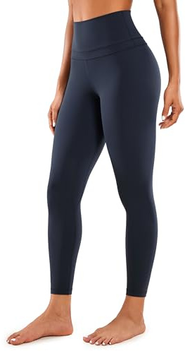 CRZ YOGA Träningsleggings För Kvinnor Med Naken Känsla 25 Tum - 7/8 Yogatighta Byxor Med Hög Midja Marin S