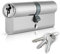 XFORT® Chrome 40/60 Euro Cylinder Lock (100mm), Euro Door Barrel Lock with 3 Keys, Anti-Bump, Anti-Drill and Anti-Pick Door Lock with Key to Ensure High Security for Wooden, UPVC and Composite Doors.