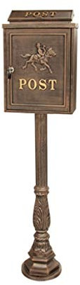 KONGY Briefkasten, Abschließbar Galvanisierter Stahl Wetterfest Vertikaler Briefkasten Eleganz Amerikanischer Vintage-Stil Letterbox Letterbox (Farbe : Imitation Ancient)
