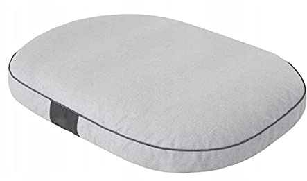 millybo OVAL ÖKOLEINEN Hundematratze, Hundebett für Kleine, Mittlere, Große Hunde - Robustes, wasserdichtes Hundekissen, kuscheliges Schaum Tierbett, Outdoor & waschbar - 70x50x15cm Hellgrau