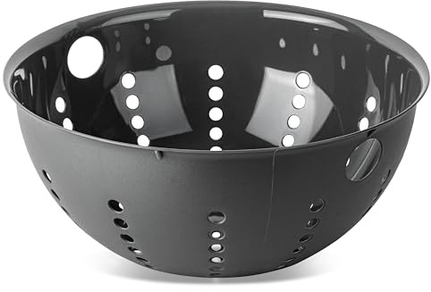Koziol PALSBY M & L Seihe 2 & 5 Liter | Sieb für Salat, Nudeln, Gemüse und Obst| bruchfest, stapelbar, biozirkulärer Kunststoff, spülmaschinengeeignet | Küche, Haushalt (nature ash grey, 5 Liter)