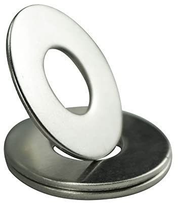 MeHurr M10 Washers, M10 x 25mm Penny Washers, A2 304 Stainless Steel Washers, Flat Repair Washer, Large Metal Washers, Plain Round Chrome Washers for Screws & Bolts(Pack of 20)