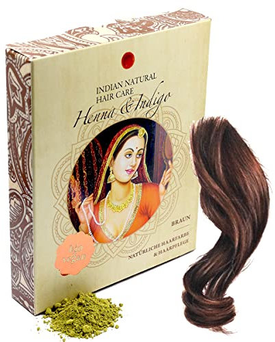 Henna & Indigo - Braun - Natürliche Haarfarbe & Haarpflege - Pulver - 200g