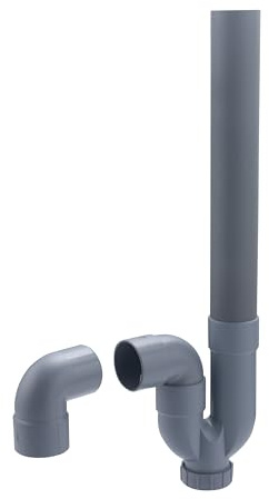 Sifone semplice per lavatrice con uscita orizzontale e verticale Ø40 mm | Per scarico efficiente delle acque | Compatto, resistente e facile da installare | QUICK PLOMBERIE