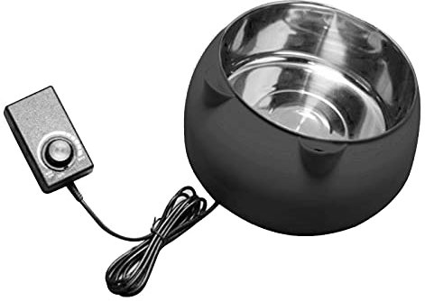 Ciotola riscaldata for animali domestici Ciotola termica for cani da esterno, Ciotola inclinata di 15° senza disordine for cani e gatti, Antiscivolo e antigoccia, Cibo più facile da raggiungere, Cioto