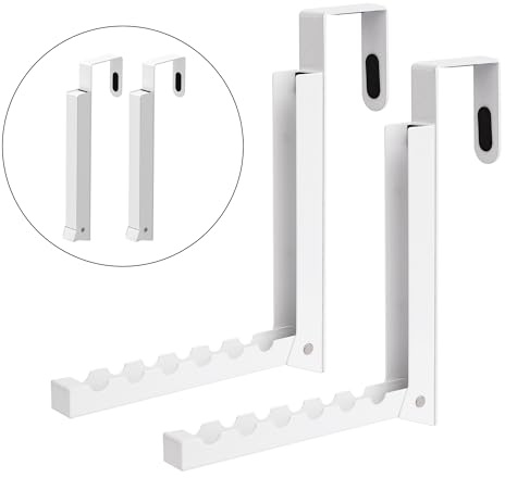 Inntop Perchero plegable para colgar sobre la puerta, perchero plegable para interiores, lavandería, espacio pequeño, plegable, portátil, gancho plegable, paquete de 2
