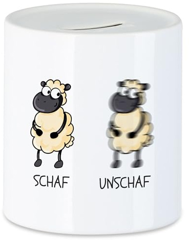 Hey!Print Schaf Unschaf Tasse Lustig Wortwirt Wortspiel Fotograf Geschenk Fotografie Spardose