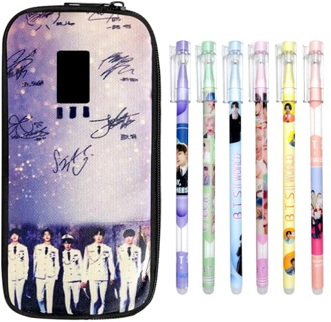 WKxinxuan Federmäppchen, Federtasche, 6PCS Federmäppchen Mädchen, Federmappe, Pencil Case, Schlampermäppche, Mäppchens Aesthetic, Etui, Mäppche Teenager, Mäppchens Schwarz, für Schule & Büro
