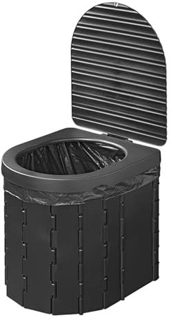 Mobile Campingtoilette faltbar Camping WC Toilette mit Deckel Reisetoilette