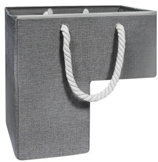 Treppenkorb-Organizer, Treppenkorb mit Griffen, Faltbar L Form Treppenkörbe für Teppichtreppen und Holztreppen, Treppenstufen-Aufbewahrungs-Organizer für Wäsche, Spielzeug, Wohnkultur