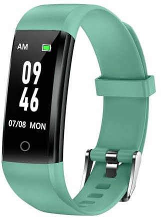 GRV Pulsera de Actividad Sin Bluetooth, Pulsera Actividad Inteligente No App con Impermeable IP68 Monitor de Sueño Podómetro Calorías Distancia para Niños Niñas, Mujer, Hombre (Verde)