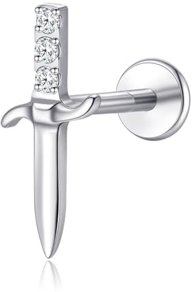 limerencia Piercing de Titanio para Tragus, 20 G, Piercing Médico para Labio, Labret, Ajuste a Presión, Sin rosca, Hipoalergénico, para Lengua, Ceja, Labio, Tabique, Nariz, Oreja