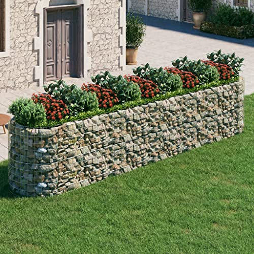 blumenkasten 100cm,hochbeete für Garten Kunststoff,Gabionen-Hochbeet Verzinktes Eisen 500x100x100 cmGeeignet für Garten, Terrasse, Schlafzimmer, Wohnzimmer