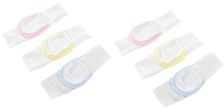 Hohopeti 6stücke Baumwoll- Windel Fixierband Verstellbar Und Wiederverwendbar Für Mädchen Blau Gelb Und Praktische Lösung Für Trockene Kleidung Und Bettwäsche