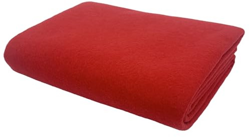 EDGEAM Bastelfilz 100x90cm Filzstoff 1,4mm dick Filz zum Basteln Polyester Felt Fabric für Handarbeit DIY Nähprojekt Patchwork Dekorationen (Rot, 100cm x 90cm)