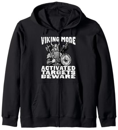 Viking Mode Activated for Axe Throwin Hatchet Competitions Zip Hoodie
