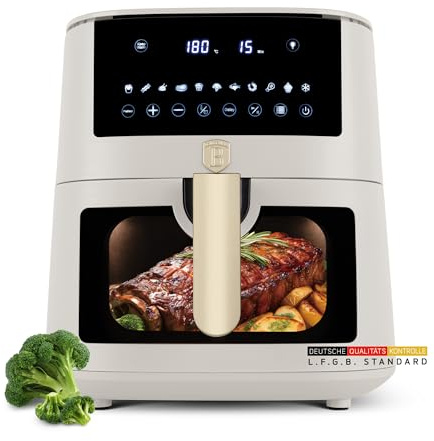 Berlinger Haus Air fryer/Freidora digital de aire caliente 8L horno/Con 8 función de cocción automática/pantalla táctil 8 programas/1650 W/cocina saludable sin aceite ni grasa/Colección Sahara