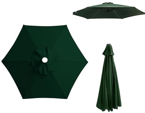 Ombrellone da giardino con protezione UV, 2,7 m/3 m, 6/8 bracci, ideale per giardino, patio, cortile e spiaggia