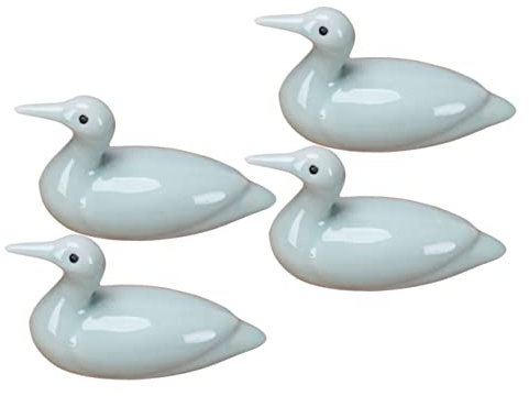 Soporte para Palillos, 4 Piezas, Figura Luminosa, Estatua para Palillos, decoración, Adorno, Pato Verde, Hermosa Cena, Cocina, Forma de Almohada, patrón, utensilio, Tenedor, Cepillo, Palillos, pintur